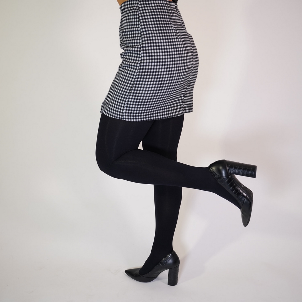 Black Opaque Control Top – Tights on the Fly